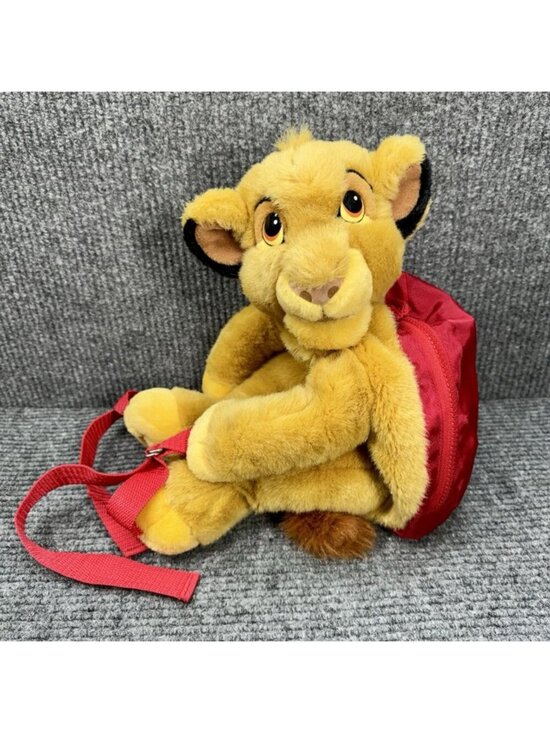 Vintage Disney Lion King Simba Character Plush Backpack 90s Comfort Hug Clean main image 8